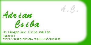 adrian csiba business card